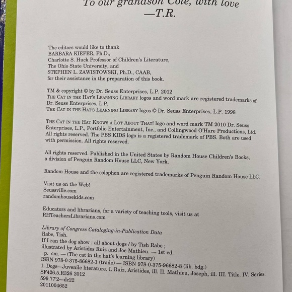 Dr. Seuss If I Ran The Dog Show All About Dogs Hardcover Book - Picture 2 of 4